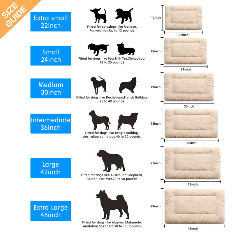 Tucker Murphy Pet™ Dog Beds Crate Pad Fit Metal Dog Crates,Ultra Soft